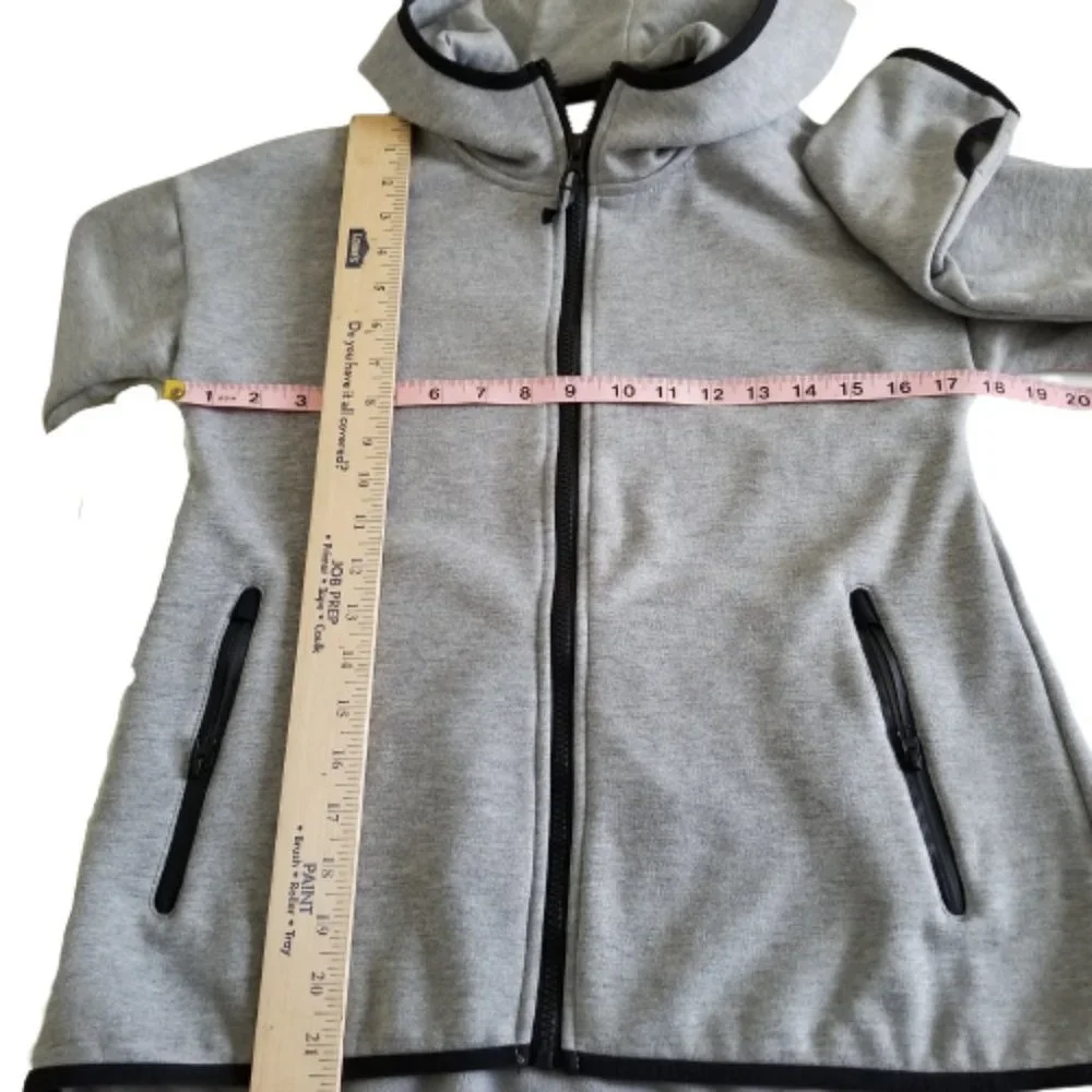 Champion Girls Victory Fleece Hoodie Jacket Large 10/12 Gray Zip Up Activewear